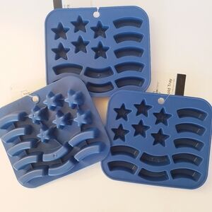 NWT Mainstays 3 Flags Ice Mold Trays